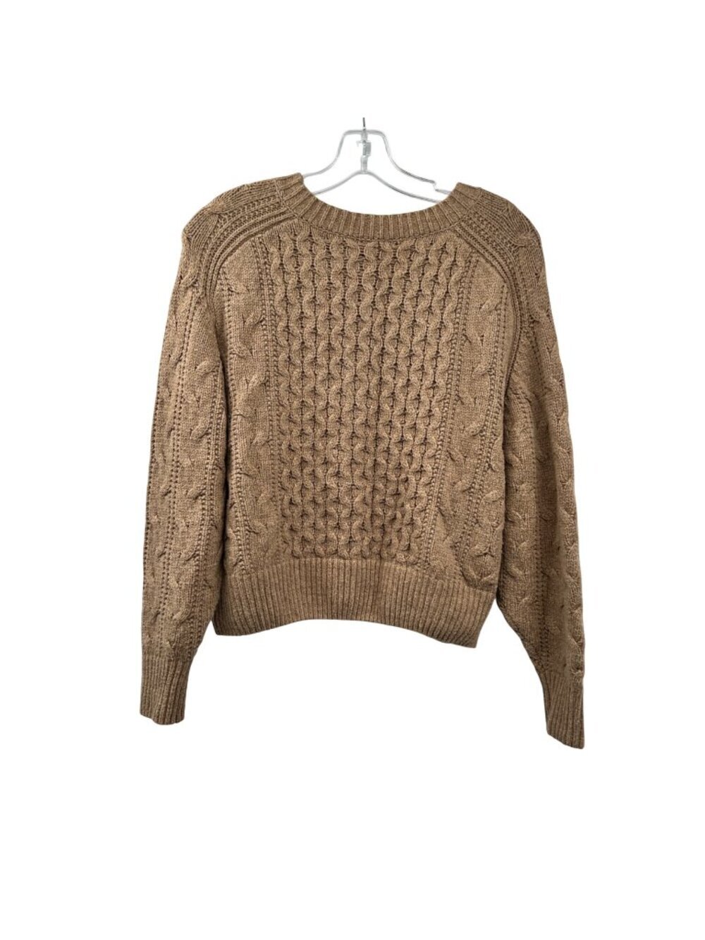 Universal Thread Womens Cable Knit Sweater Cropped Tan Size XS